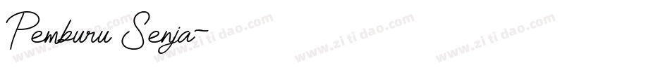 Pemburu Senja字体转换